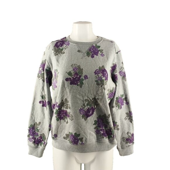 NWT KAREN SCOTT Floral Fleece Cozy Sweatshirt Pullover Small(4-6) Cotton Blend - Picture 1 of 13